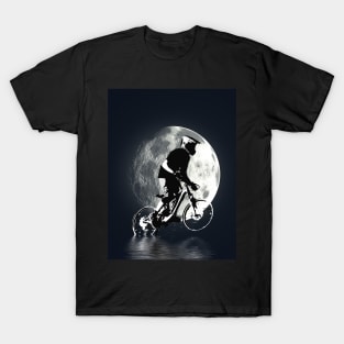 Chasing the Moon - Mountain Bike Rider T-Shirt